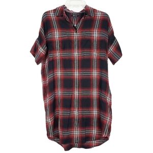 MADEWELL Courier Shirtdress in Rollins Plaid autumn